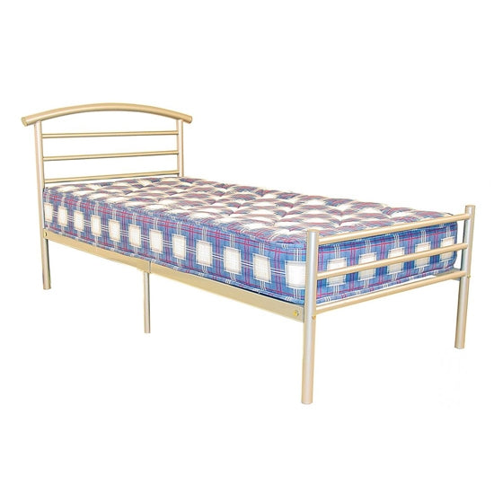 Brenington Metal Single Bed In Silver