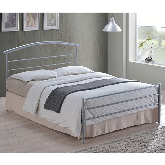 Brennington Metal Single Bed In Silver