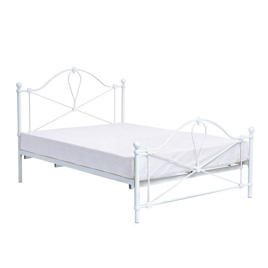 Bronte Metal Double Bed In White