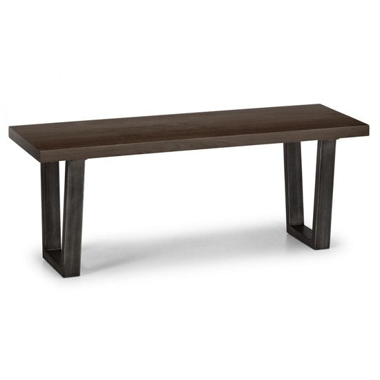 Brooklyn Wooden Dining Bench In Dark Oak