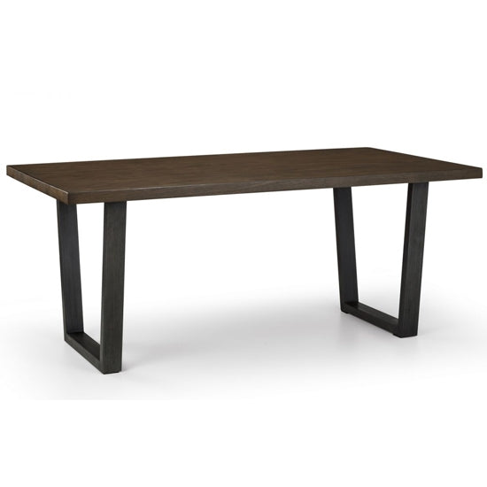 Brooklyn Wooden Dining Table In Dark Oak