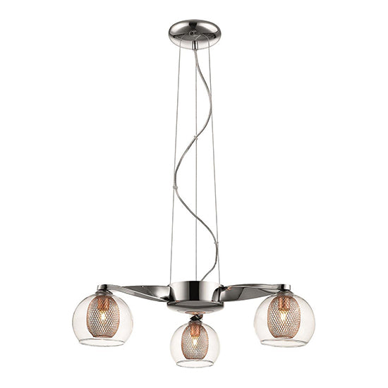 Canonbury 3 Bulbs Decorative Ceiling Pendant Light In Copper