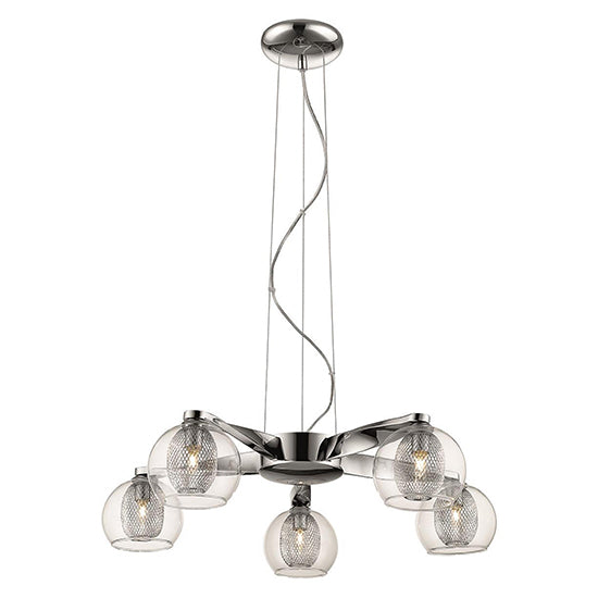 Canonbury 5 Bulbs Decorative Ceiling Pendant Light In Chrome