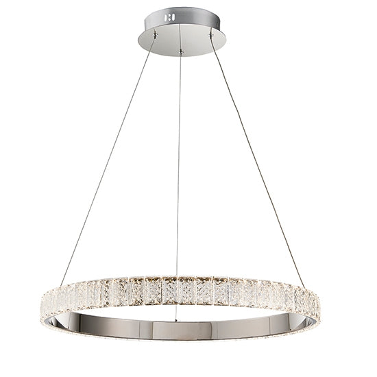 Celeste LED Ring Ceiling Pendant Light In Polished Chrome