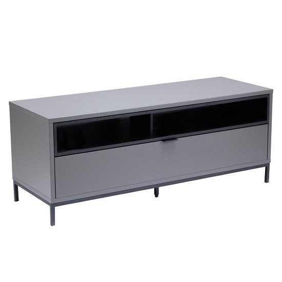 Chaplin Small Wooden TV Cabinet In Charcoal