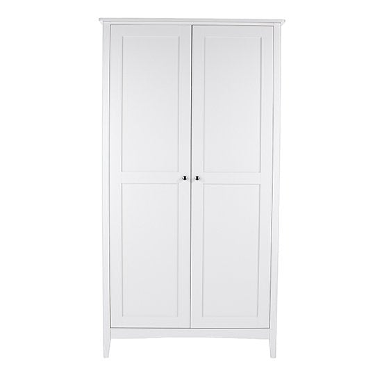 Como Wooden 2 Doors Wardrobe In White