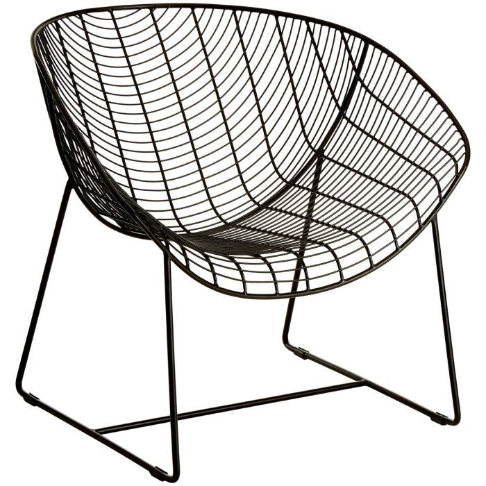 Corina Metal Accent Chair In Black