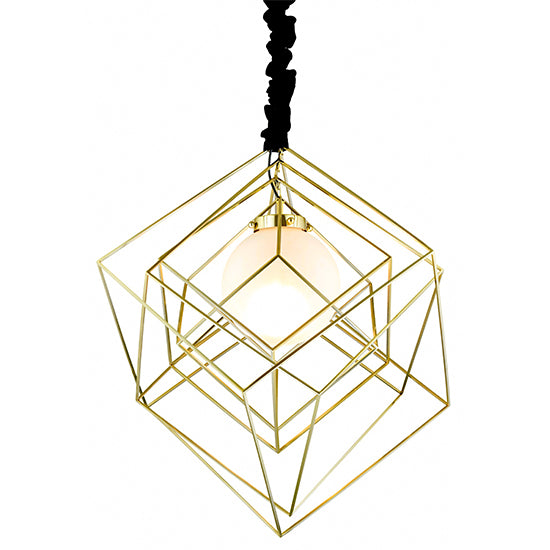 Dalston 1 Bulb Decorative Ceiling Pendant Light In Brass