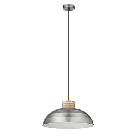 Diaz 1 Bulb Ceiling Pendant Light In Satin Nickel