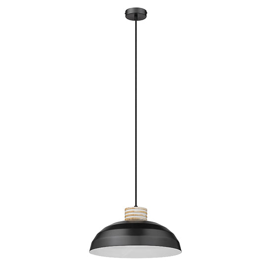 Diaz 1 Bulb Ceiling Pendant Light In Gun Black Metal