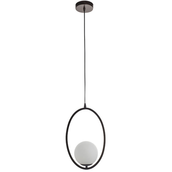 Eden Opal Glass Ceiling Pendant Light In Aged Bronze Effect