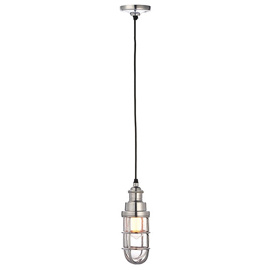 Elcot Ceiling Pendant Light In Polished Aluminium