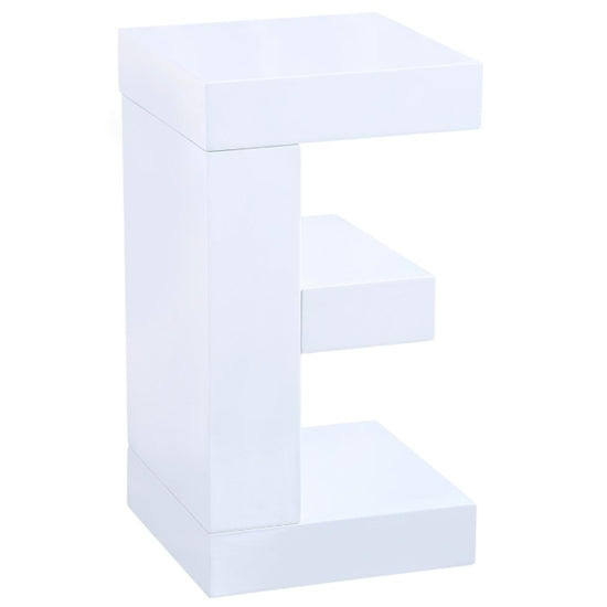 Eve Wooden Lamp Table In White High Gloss