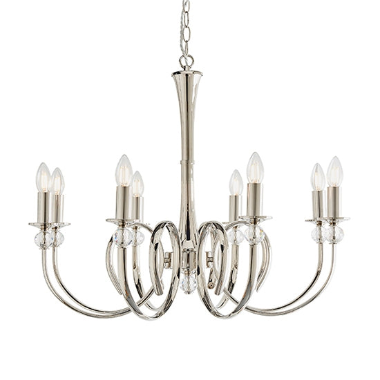 Fabia 8 Lights Ceiling Pendant Light In Polished Nickel