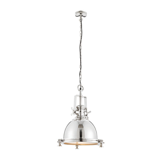 Fenton Ceiling Pendant Light In Timeless Bright Nickel