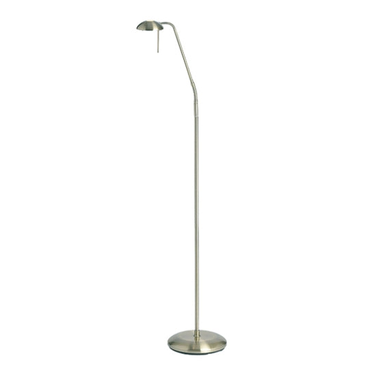 Hackney Touch Task Floor Lamp In Antique Brass