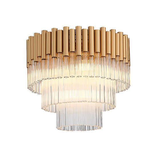 Harrogate 5 Bulbs Flush Ceiling Light In Gold