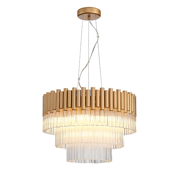 Harrogate 7 Bulbs Decorative Ceiling Pendant Light In Gold