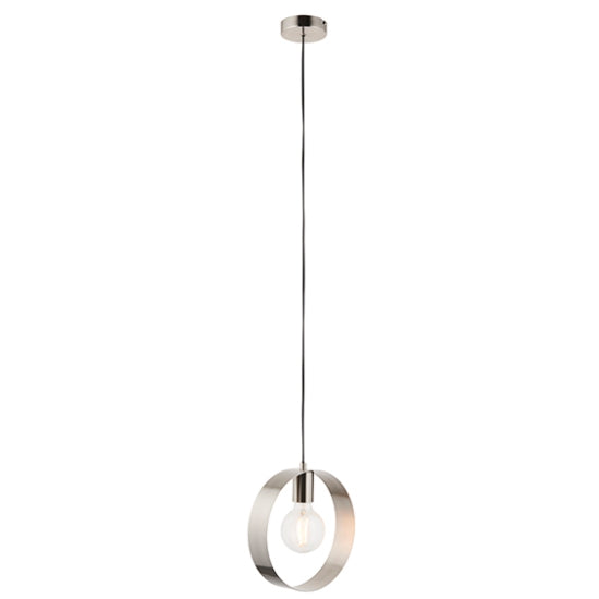 Hoop Ceiling Pendant Light In Brushed Nickel