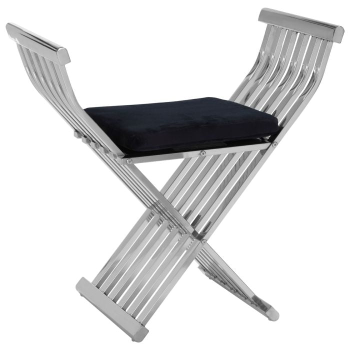 Horizon Cross Design Occasional Chair In Silver