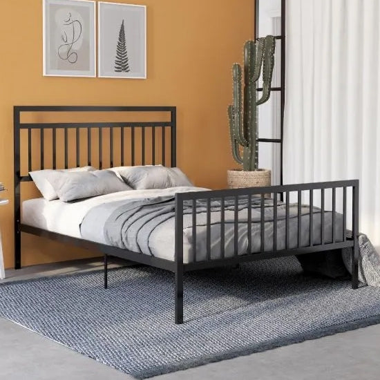 Jackson Modern Metal King Size Bed In Black