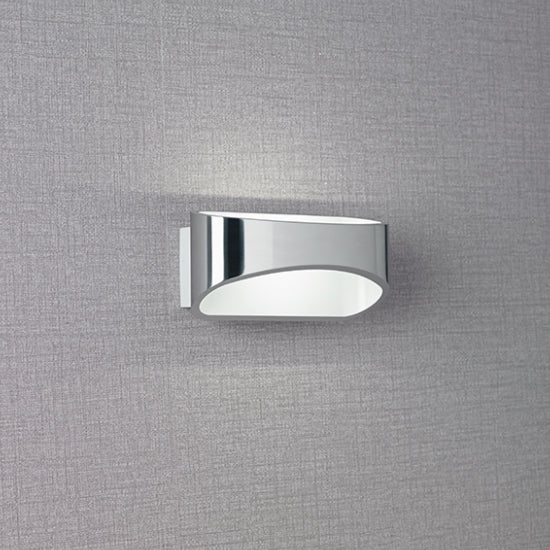 Johnson LED Wall Light In Polished Aluminium And Matt White