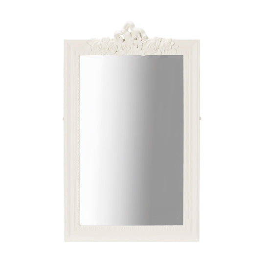 Juliette Wall Bedroom Mirror In White Wooden Frame