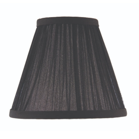 Kemp Fabric 6 Inch Shade In Black Organza