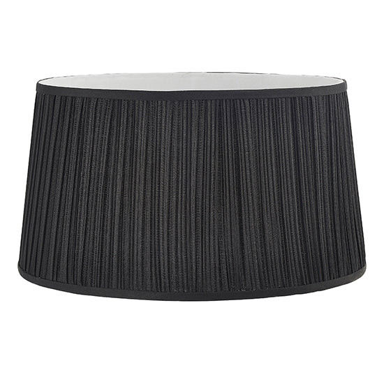 Kemp Oval Fabric 17 Inch Shade In Black Organza