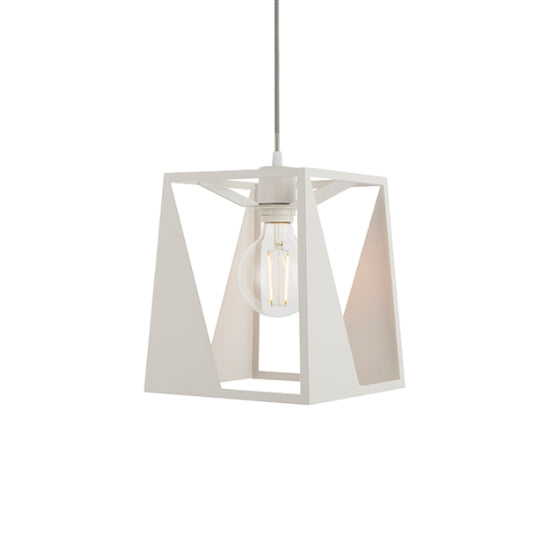 Kolo Dark Grey Fabric Flex Ceiling Pendant Light In Matt White