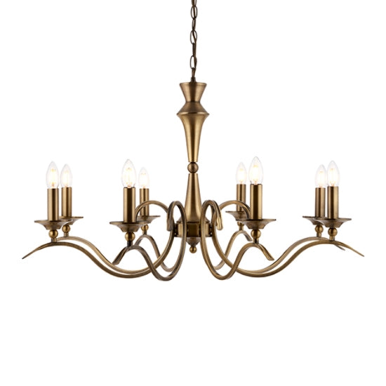 Kora 8 Lights Ceiling Pendant Light In Antique Brass