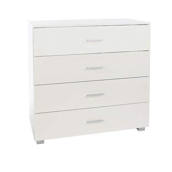 Elmont Wooden Chest Of 4 Drawers In White