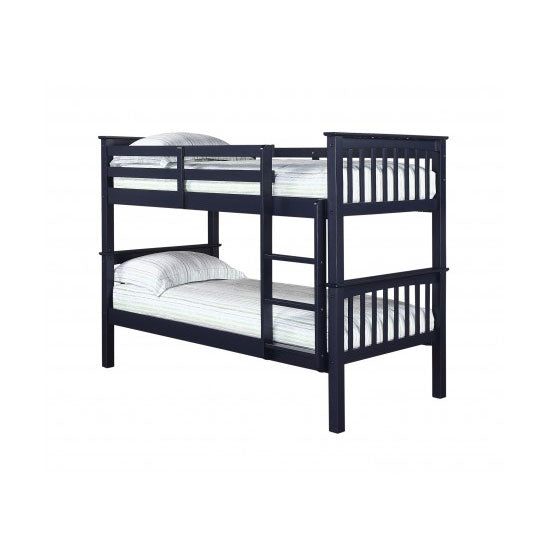 Leo Wooden Bunk Bed In Navy