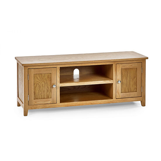 Mallory Wooden Widescreen TV Stand With 2 Doors In Oak