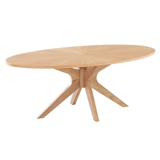 Malmo Oval Wooden Coffee Table In Oak