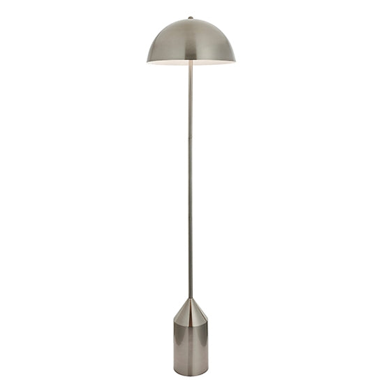 Nova LED Floor Lamp In Brushed Nickel And Gloss White