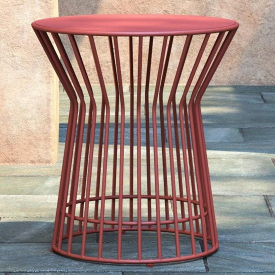 Novogratz Roberta Metal Side Table In Red