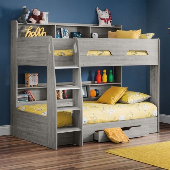 Orion Wooden Bunk Bed In Grey Oak