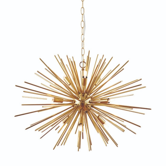 Orta 9 Lights Ceiling Pendant Light In Satin Brass