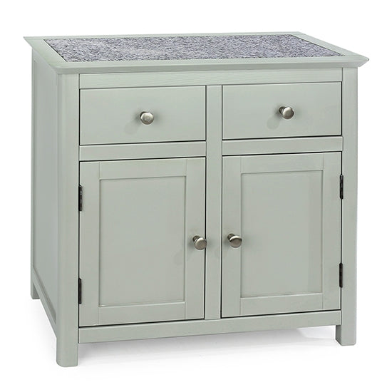 Perth Natural Stone Top 2 Doors And 2 Drawers Sideboard In Grey