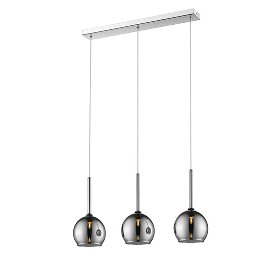 Plumstead 3 Bulbs Decorative Ceiling Pendant Light In Chrome