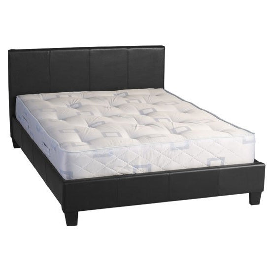 Prado Faux Leather Upholstered Lift-Up King Size Bed In Black