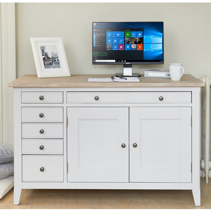 Signature Wooden Computer Desk In Grey And Oak