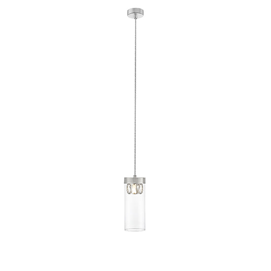 Socorro 1 Bulb Decorative Ceiling Pendant Light In Satin Nickel