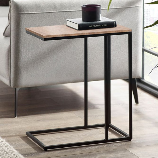 Tribeca Wooden Side Table In Sonoma Oak