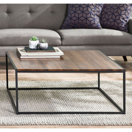 Tribeca Square Wooden Coffee Table Walnut