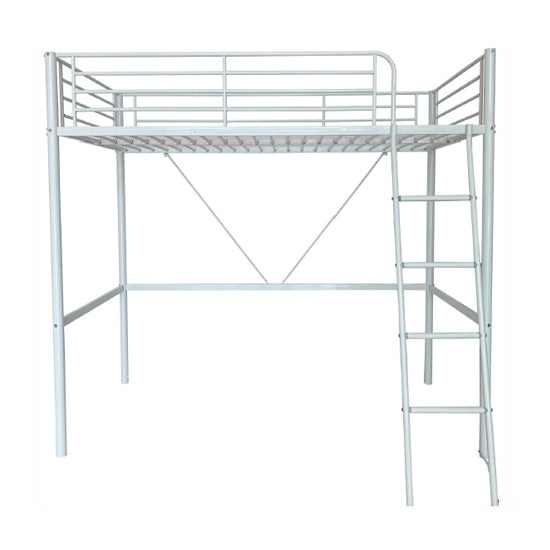 Upton Metal High Sleeper Bunk Bed In White