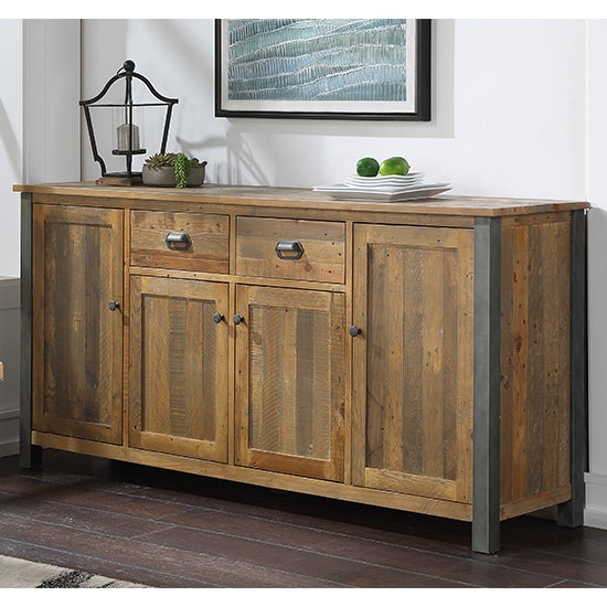 Urban Elegance Wooden Extra Large Sideboard In Reclaimed Wood