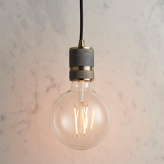 Urban LED Ceiling Pendant Light In Antique Brass