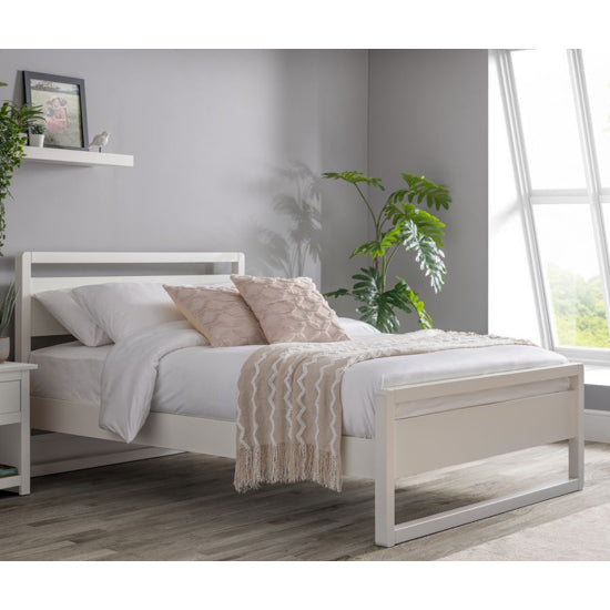 Venice Wooden Single Bed In Surf White